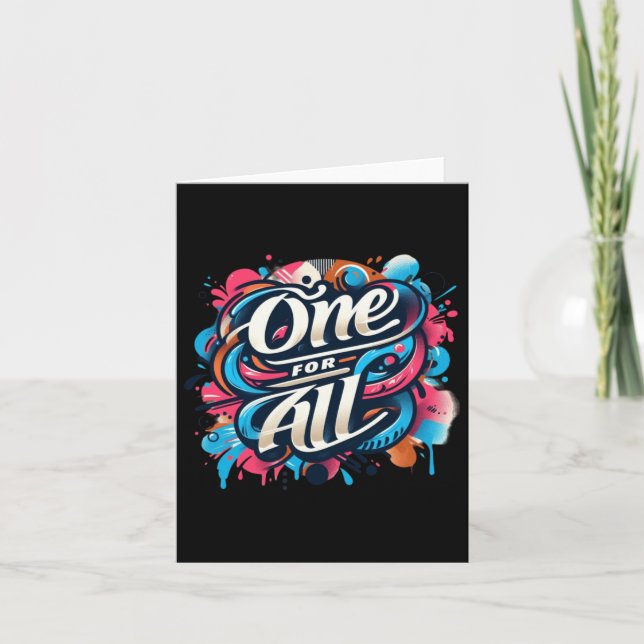 One For All A Tapestry Of Human Connection And Card (Front)