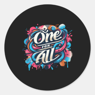 One For All A Tapestry Of Human Connection And Classic Round Sticker