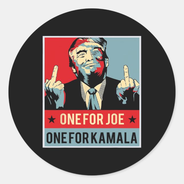 One For Joe One For Kamala  Classic Round Sticker (Front)
