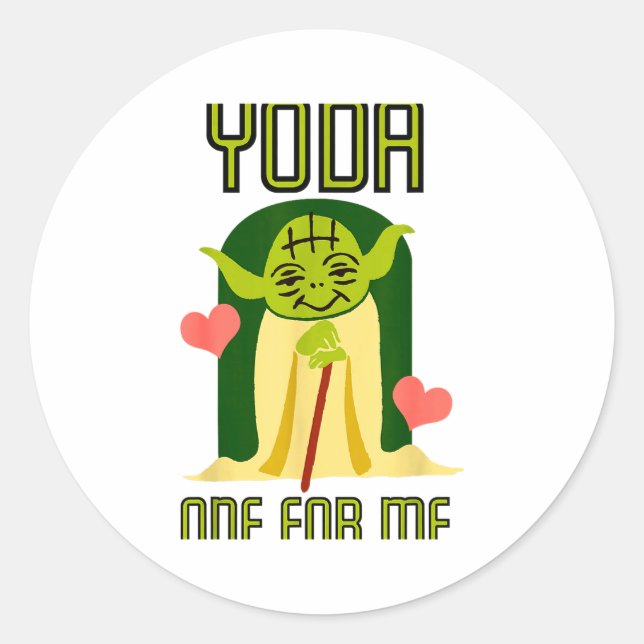 One For Me Cute Valentines Day Disn  Classic Round Sticker (Front)