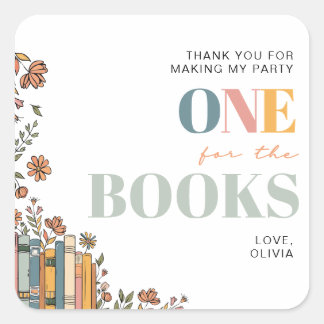 One For The Books Birthday Thank You Favor Tag