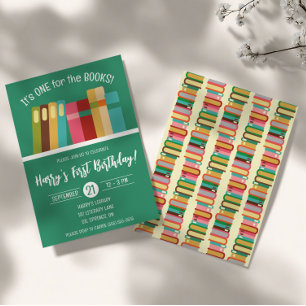 One for the Books! Kids' First Birthday Party  Invitation