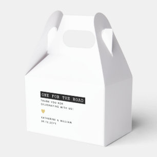 One For The Road Label Font Thank You Snack  Favor Box