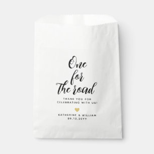 One For The Road Wedding Thank You Snack Favour Ba Bag