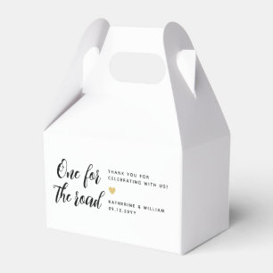 One For The Road Wedding Thank You Snack Favour Ba Favor Box
