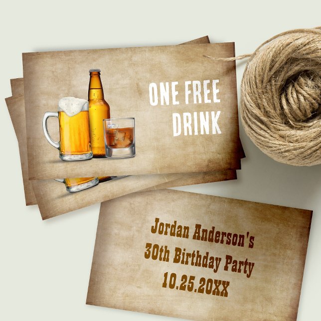 One Free Drink Card or Ticket (Creator Uploaded)