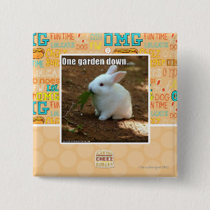 One Garden Down� 2 Inch Square Button