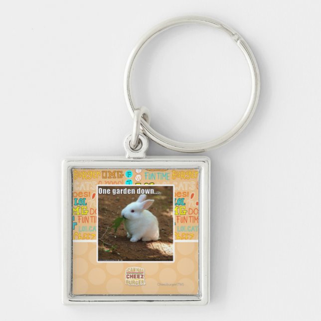 One Garden Down� Keychain (Front)