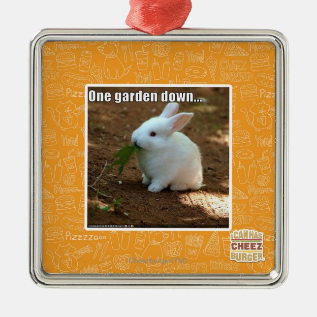 One Garden Down� Metal Ornament (Front)