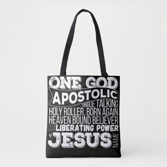 "One God Apostolic Song" Tote bag 2 colour (Front)