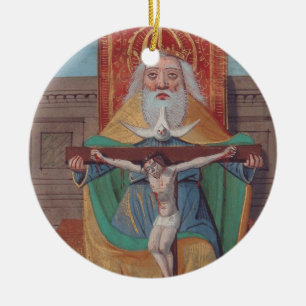 One God Holy Trinity in Glory Ceramic Ornament