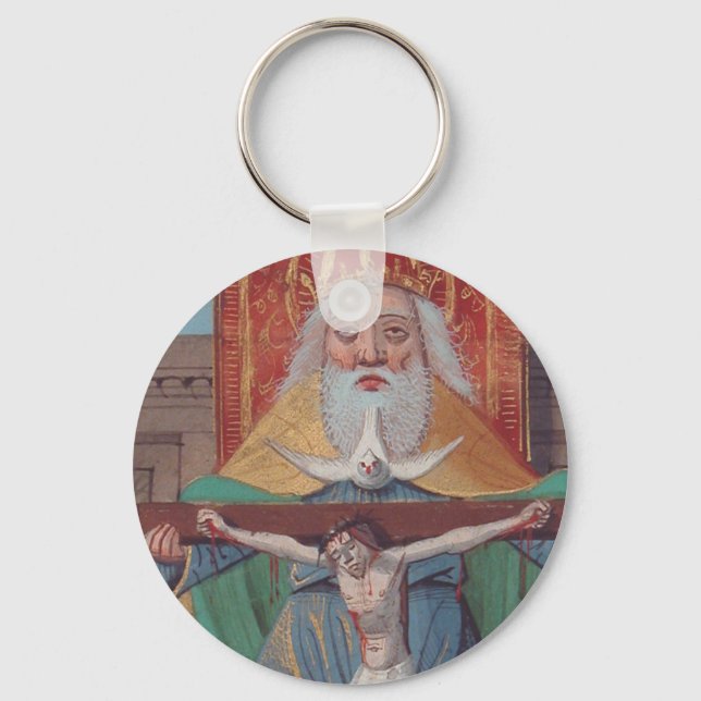 One God Holy Trinity in Glory Keychain (Front)