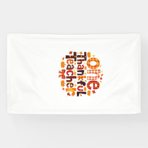 One Grateful Teacher Autumn Thanksgiving Pumpkin C Banner