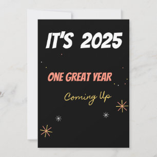 ONE GREAT YEAR COMING UP Positive affirmations Holiday Card
