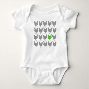 One Green Hen in the Flock Baby Bodysuit