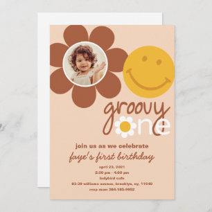 ONE Groovy Baby Invitation