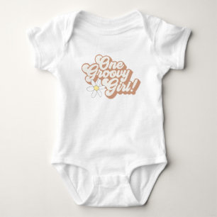One groovy girl retro 70s birthday girl shirt