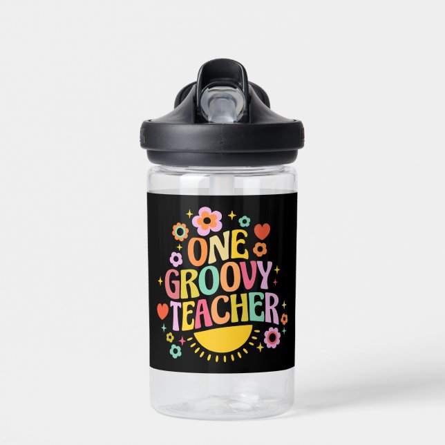 One groovy teacher water bottle (Front)