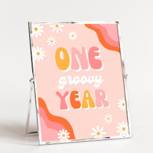 One Groovy Year Sign Groovy Sign Groovy Party