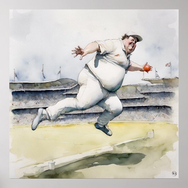 One Handed Catch - Archival Cricket Print (Front)