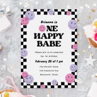One Happy Babe Smiling Face 1st Birthday Party
