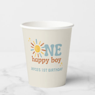 One Happy Boy, 1st Trip Around The Sun Paper Cups