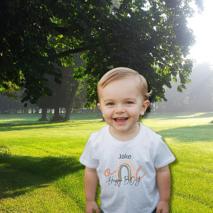 One Happy Boy – Rainbow 1st Birthday Personalized Baby T-Shirt