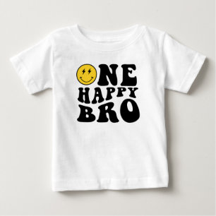 One Happy Bro Smile Boy 1st Birthday Matching Baby T-Shirt
