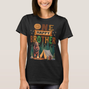 One Happy Brother Camper 1st Birthday Camng Bear T-Shirt