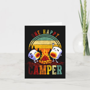One happy camp retro marshmallow camping trip card
