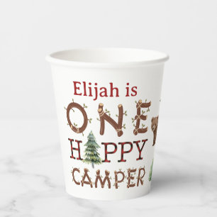 One Happy Camper 1st Birthday Party Paper Cups