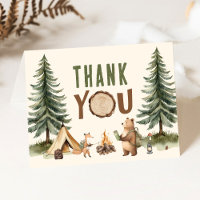 One Happy Camper 1st Birthday Thank You Cards