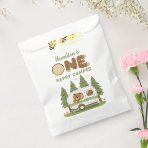 One Happy Camper Bear Birthday Favour Bags