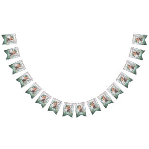 One Happy Camper Birthday Monthly Photo  Bunting Flags