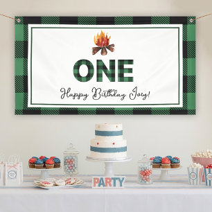 One Happy Camper First Birthday Banner