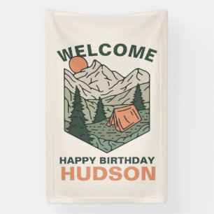 One Happy Camper First Birthday Party Welcome Sign