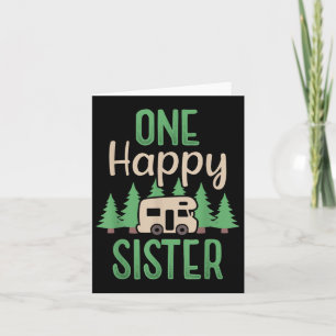 One Happy Camper Happy Sister First Birthday Party Card