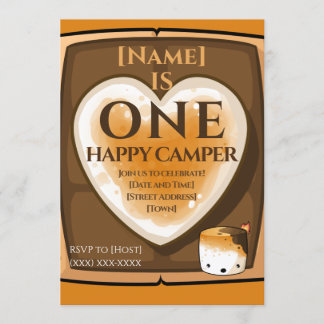 One happy camper invitation