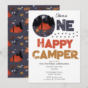 One Happy Camper Invite 1st Summer Birthday