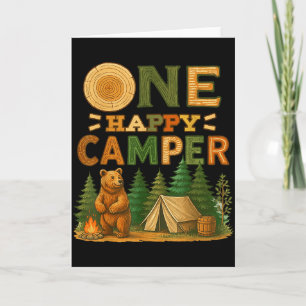 One Happy Camper Matching Family Birthday Party Ca Card