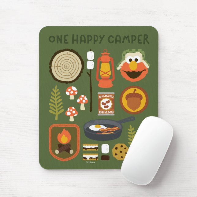 One Happy Camper Mouse Pad (With Mouse)