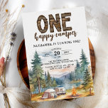 One Happy Camper Rustic 1st Birthday Invitation<br><div class="desc">One Happy Camper Rustic 1st Birthday Invitation</div>