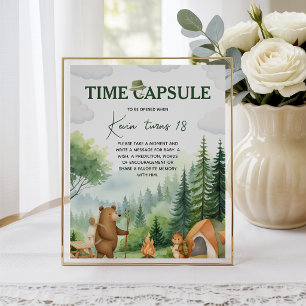One Happy Camper Time Capsule Table Sign
