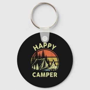 One Happy Camper Toddler Boy Funny Camng Campfire  Keychain
