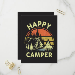 One Happy Camper Toddler Boy Funny Camping Invitation Postcard