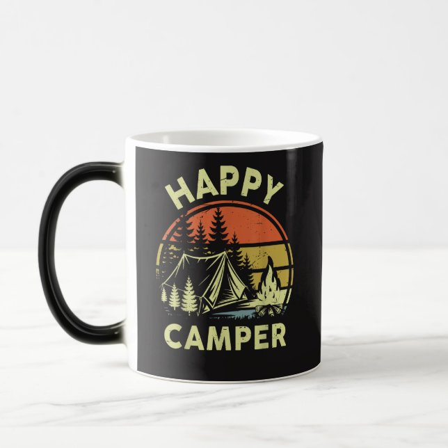 One Happy Camper Toddler Boy Funny Camping Magic Mug (Left)