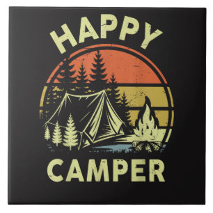 One Happy Camper Toddler Boy Funny Camping Tile