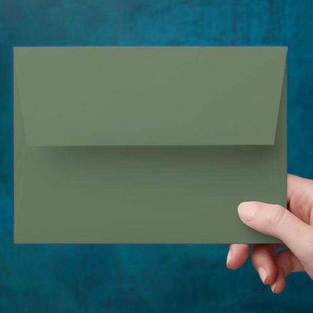 One Happy Camper Woodland Birthday Moss Green A7 Envelope (Hand)