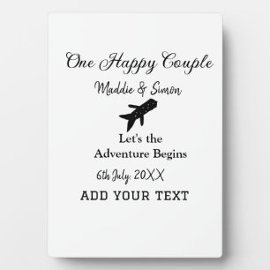 One happy Couple let's adventure begins wedding co Plaque