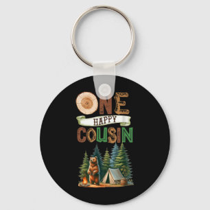 One Happy Cousin Camper First Birthday Camping Bea Keychain